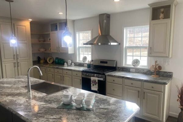 Kitchen of a mobile home